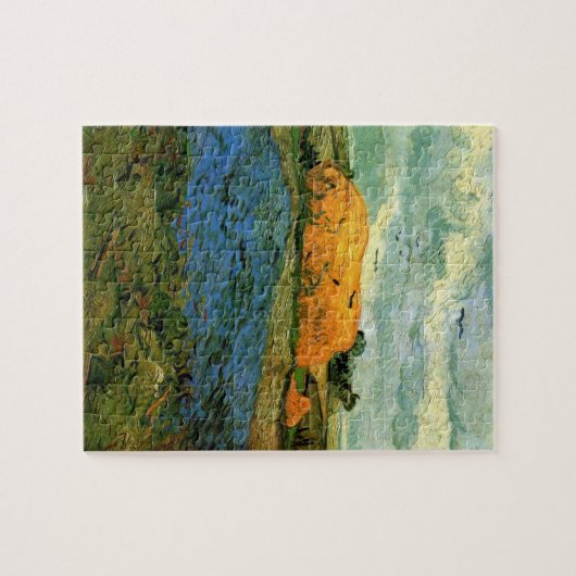 Puzzle Haystacks Under a Rainy Sky par Vincent van Gogh (Horizontal)