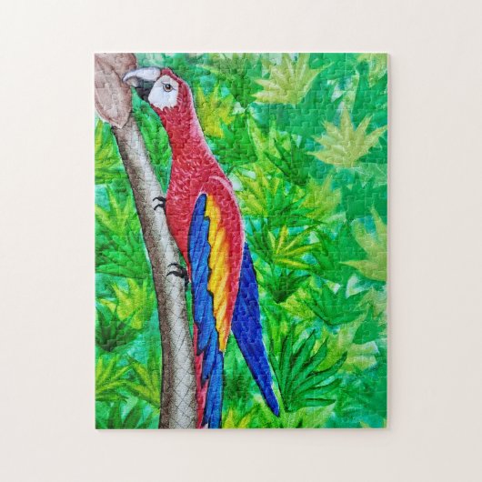 Puzzle Hé, il y a une Macaw écarlate dans cet arbre ! (Vertical)