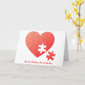 Puzzle Heart met artikel en citaat Kaart (Gele Bloem)