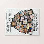 Puzzle Heart Photo Collage Aimer You Marry Me (Horizontal)
