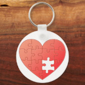 Puzzle Heart Sleutelhanger (Voorkant)