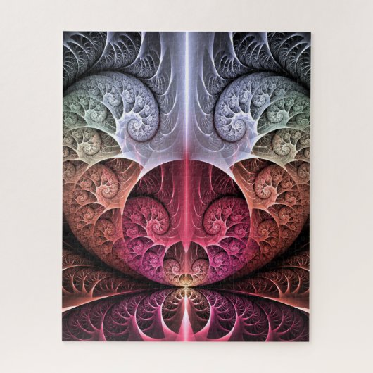 Puzzle Heartbeat, Abstrait surreal Imaginaire Fractal Art (Vertical)