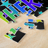 Puzzle "HEATHER" Prénom, Amusant "HEUREUX ANNIVERSAIRE" (Côté)