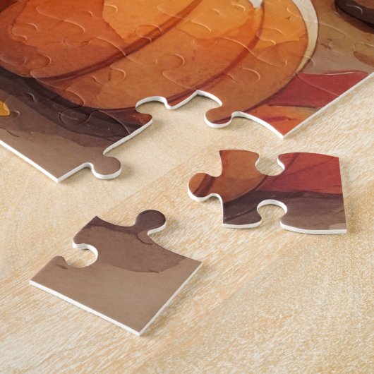 Puzzle Heeler Bleu À L'Automne Feuilles Thanksgiving Art (Côté)