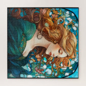 Puzzle Helena - Femme blonde foncée dans le style Art Nou (Horizontal)