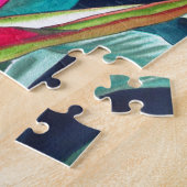 Puzzle Heliconia Lobster Claw fleur d'aquarelle tropicale (Côté)