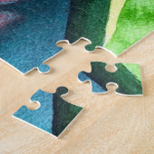 Puzzle Hélicoptère aquarelle fleur tropicale (Côté)