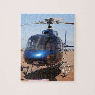 Puzzle Hélicoptère bleu