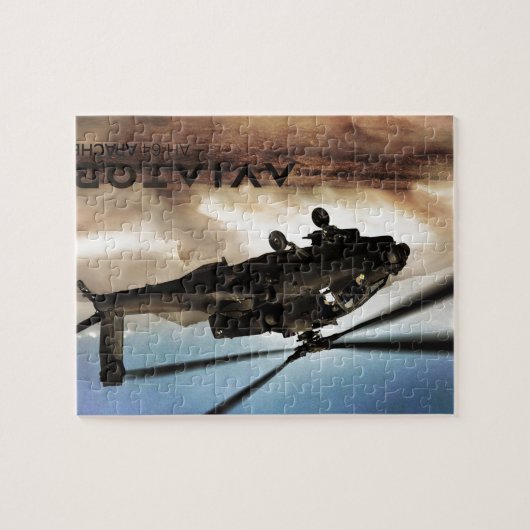 Puzzle Hélicoptère d'AH-64 Apache (Horizontal)