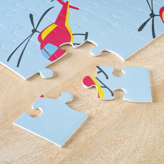 Puzzle Hélicoptère volant mignon  (Côté)