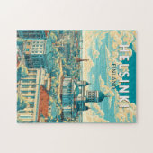Puzzle Helsinki Finland Travel Art Vintage (Horizontal)