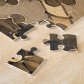 Puzzle Hen et coq avec Grapevine par Ito Jakuchu (Côté)