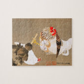 Puzzle Hen et coq avec Grapevine par Ito Jakuchu (Horizontal)