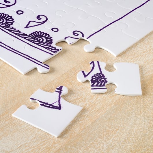 Puzzle Henné enceinte ventre (Côté)