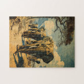 Puzzle Herbe d'éléphants Vintage (Horizontal)