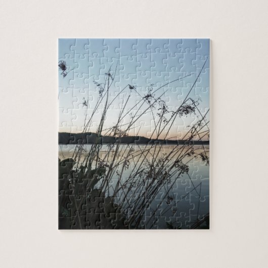 Puzzle Herbes au lac Sunset (Vertical)