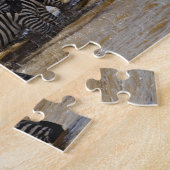 Puzzle Herd of Burchell's Zebras boire de Mara (Côté)