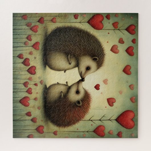 Puzzle Hérisson Amour 1 (Horizontal)