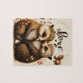 Puzzle hérisson amoureux (Horizontal)