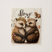 Puzzle hérisson amoureux (Vertical)