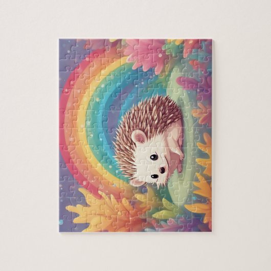 Puzzle Hérisson arc-en-ciel (Vertical)