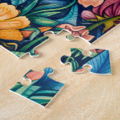 Puzzle Hérisson dans un parterre de fleurs en fleurs (Côté)