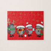 Puzzle Hérisson de Noël (Horizontal)