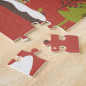 Puzzle Hérisson et ours d'hiver Noël (Côté)