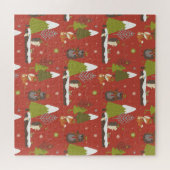 Puzzle Hérisson et ours d'hiver Noël (Horizontal)