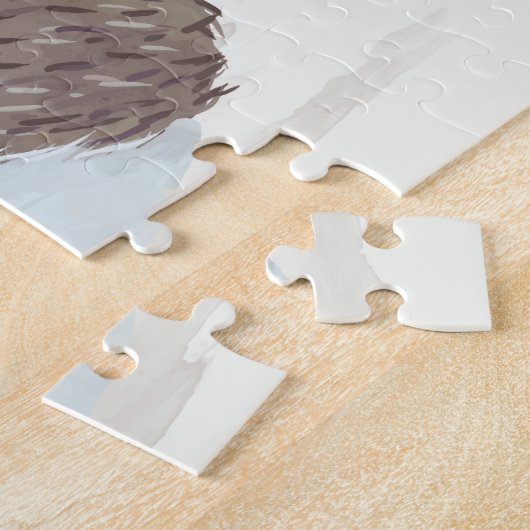 Puzzle Hérisson floral mignon (Côté)