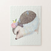 Puzzle Hérisson floral mignon (Vertical)