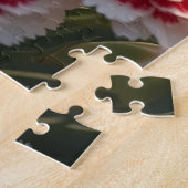 Puzzle Hérisson mignon de janvier avec cœur de grenat (Côté)
