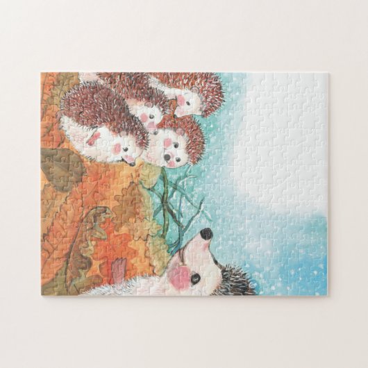 Puzzle Hérisson s'entretenant Illustration (Horizontal)
