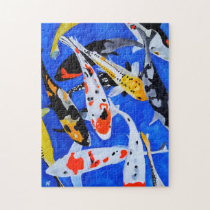 Puzzle Héritage de la peinture japonaise de carpes koï pa