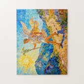 Puzzle Hermes with Winged Staff and Sandals Walking a Sac (Vertical)