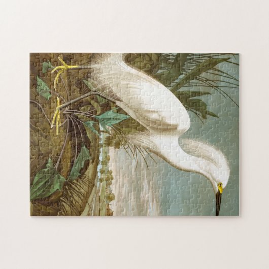 Puzzle Héron blanc par John James Audubon (Horizontal)