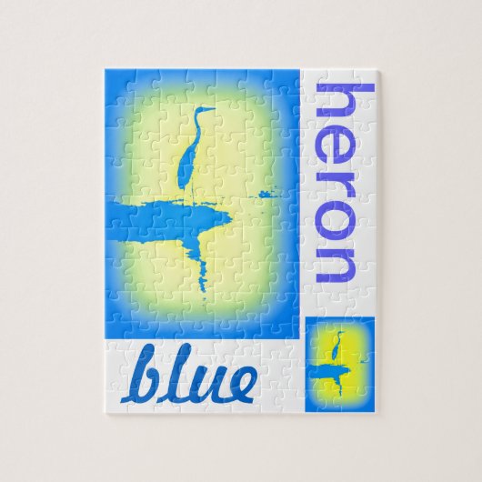Puzzle héron bleu (Vertical)