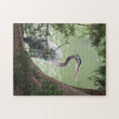 Puzzle Héron de grand bleu par l'arbre (Horizontal)
