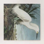Puzzle Héron de neige ou aigrette blanche des oiseaux d'A (Horizontal)