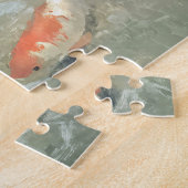 Puzzle Héron et poisson vibrant Koi (Côté)