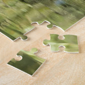 Puzzle Heron (et réflexion) à l'étang; nature (Côté)