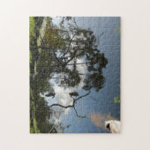 Puzzle Heron survolant l'étang; Nature (Vertical)