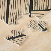 Puzzle Herringbone Wood Parquet Pattern (Côté)