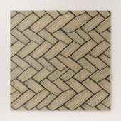 Puzzle Herringbone Wood Parquet Pattern (Horizontal)