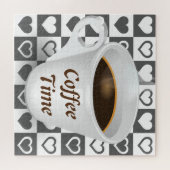 Puzzle Heure et coeur du café - (Horizontal)