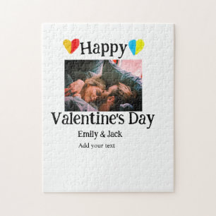 Puzzle Heureuse Sainte-Valentin ajouter nom de couple pho