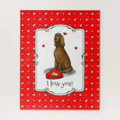Puzzle Heureuse Sainte-Valentin Be Mine Irish Setter (rou (Vertical)