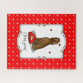 Puzzle Heureuse Sainte-Valentin Be Mine Irish Setter (rou (Horizontal)