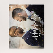 Puzzle Heureusement après mariage photo personnalisée (Vertical)