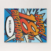 Puzzle HEUREUX 18E ANNIVERSAIRE Fun Retro Comic Book (Horizontal)